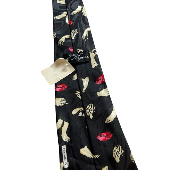 Vintage Designs By A. Rogers Men's Eyes Ears Nose Mouth Body Neck Tie - Picture 4 of 4